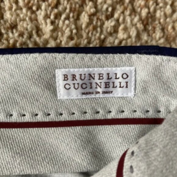 NWOT Brunello Cucinelli Men’s Navy Lightweight Wool Trousers Pants IT60 US 42-44 - Picture 5 of 16